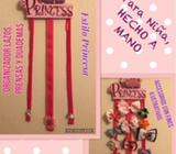 ORGANIZADOR PRINCESA PARA LAZOS Y DIADEMAS, NIÑA