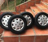 se venden juegos de aros 13 y 17 4x100 ambos con llantas enteras