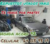 Repuestos Usados Honda Acord