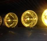 4 Halogenos Amarillos de 7 Pulgadas