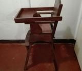 Silla de Comer de Madera para Bebe