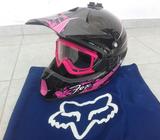 Casco Fox Tracer Pro Xs Y Gafas Scott
