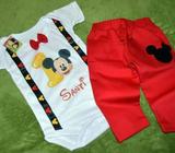 Camisa Y Pantalon Mickey Y Tutu Cn Blusa