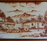 Pintura a una tinta Bueyes