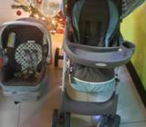 Coche con Porta Bebe Y Silla de Carro