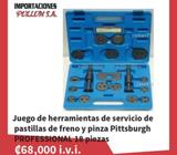 Juego de herramientas de servicio de pastillas de freno y pinza Pittsburgh PROFESSIONAL 18 piezas