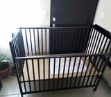 Cuna de Madera con Colchon de 5 pulgadas hipoalargenico