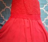 Vestido Talla 8 Color Coral Fuerte