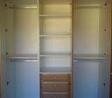 Fabricación Closet en Melamina y Rejilla