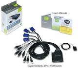 IOGEAR KVM SWITCH 4PORT USB CABLE GCS24U