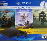 SONY PLAYSTATION 4 PS4 SLIM 1 TB 3 JUEGOS HITS GOD OF WAR HORIZON ZERO DAWN SHADOW OF THE COLOSSUS P