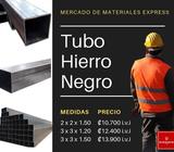 Gran Promoción TUbo 2x2 Hierro Negro 1.50mm