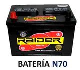 BATERIA RAIDER N70 desde 79.000